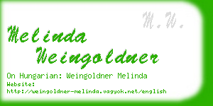 melinda weingoldner business card